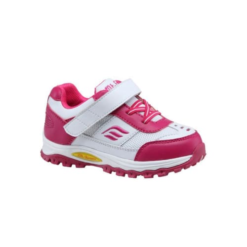 Mt. Emey 3301-5L White/rosy Red - Children Straight Last Athletic Shoes With Elastic Laces - Shoes