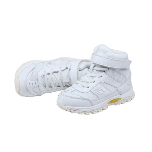 Mt. Emey 3305-3H White - Children Straight Last Athletic Boots With Elastic Laces - Shoes