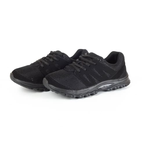 Mt. Emey 9306 Black -Womens Mesh Walking Shoes Black Lace - Shoes